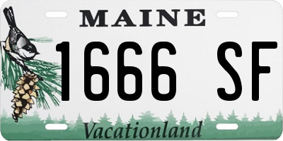 ME license plate 1666SF