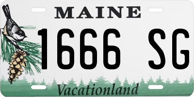 ME license plate 1666SG