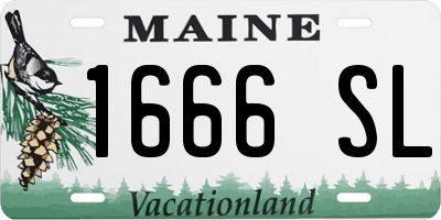 ME license plate 1666SL
