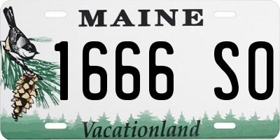 ME license plate 1666SO