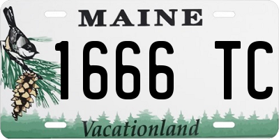 ME license plate 1666TC