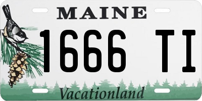 ME license plate 1666TI