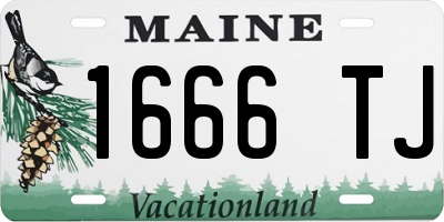ME license plate 1666TJ