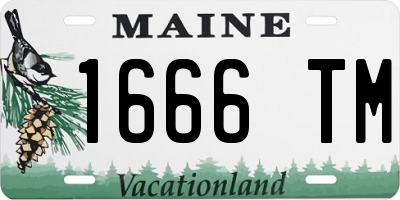 ME license plate 1666TM