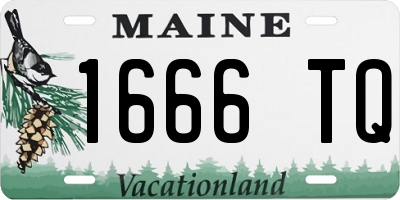 ME license plate 1666TQ