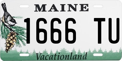ME license plate 1666TU