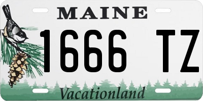 ME license plate 1666TZ