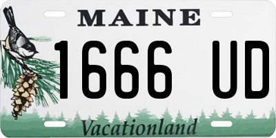 ME license plate 1666UD