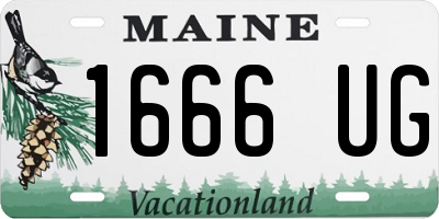 ME license plate 1666UG