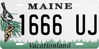ME license plate 1666UJ