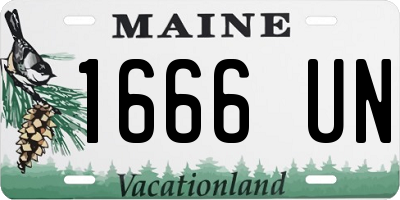 ME license plate 1666UN