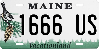 ME license plate 1666US