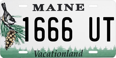 ME license plate 1666UT