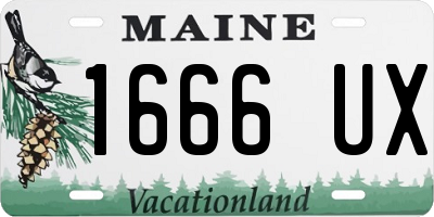 ME license plate 1666UX