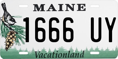 ME license plate 1666UY