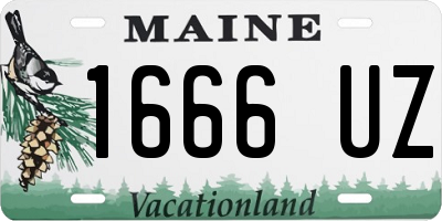 ME license plate 1666UZ