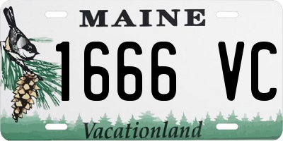 ME license plate 1666VC