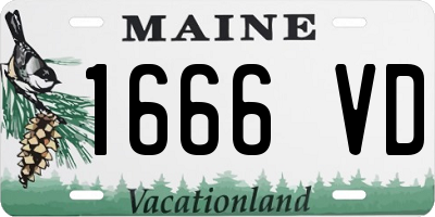 ME license plate 1666VD