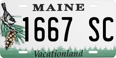 ME license plate 1667SC