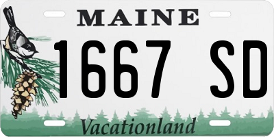 ME license plate 1667SD
