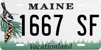 ME license plate 1667SF