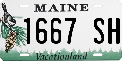 ME license plate 1667SH