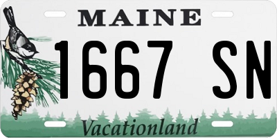 ME license plate 1667SN