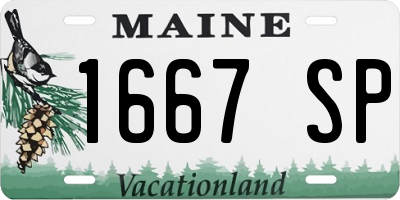 ME license plate 1667SP