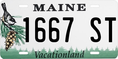 ME license plate 1667ST