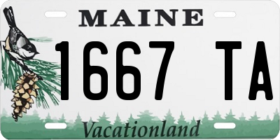ME license plate 1667TA