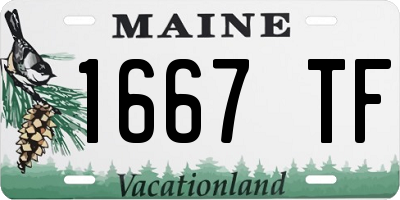 ME license plate 1667TF