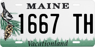 ME license plate 1667TH