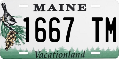 ME license plate 1667TM