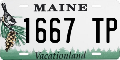 ME license plate 1667TP