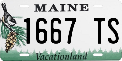 ME license plate 1667TS