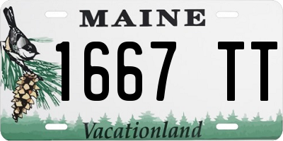 ME license plate 1667TT