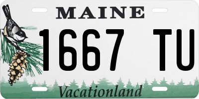 ME license plate 1667TU