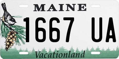 ME license plate 1667UA