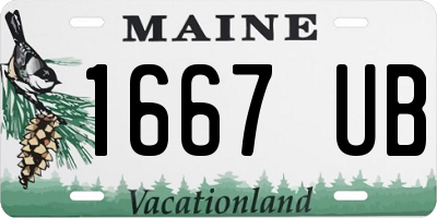 ME license plate 1667UB