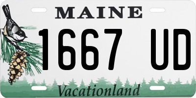 ME license plate 1667UD