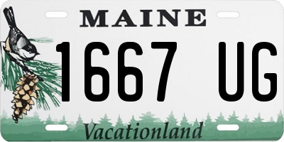 ME license plate 1667UG