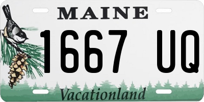 ME license plate 1667UQ