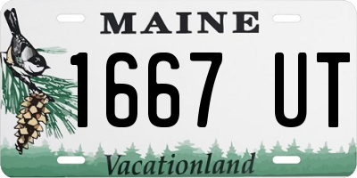 ME license plate 1667UT