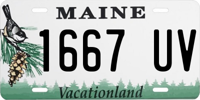 ME license plate 1667UV