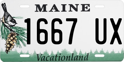 ME license plate 1667UX
