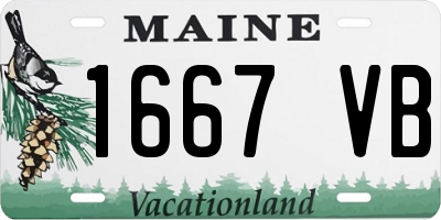 ME license plate 1667VB