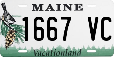 ME license plate 1667VC