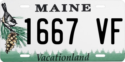 ME license plate 1667VF