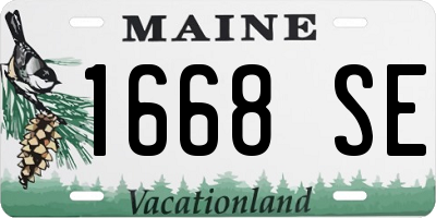 ME license plate 1668SE