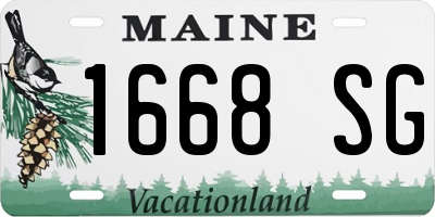 ME license plate 1668SG